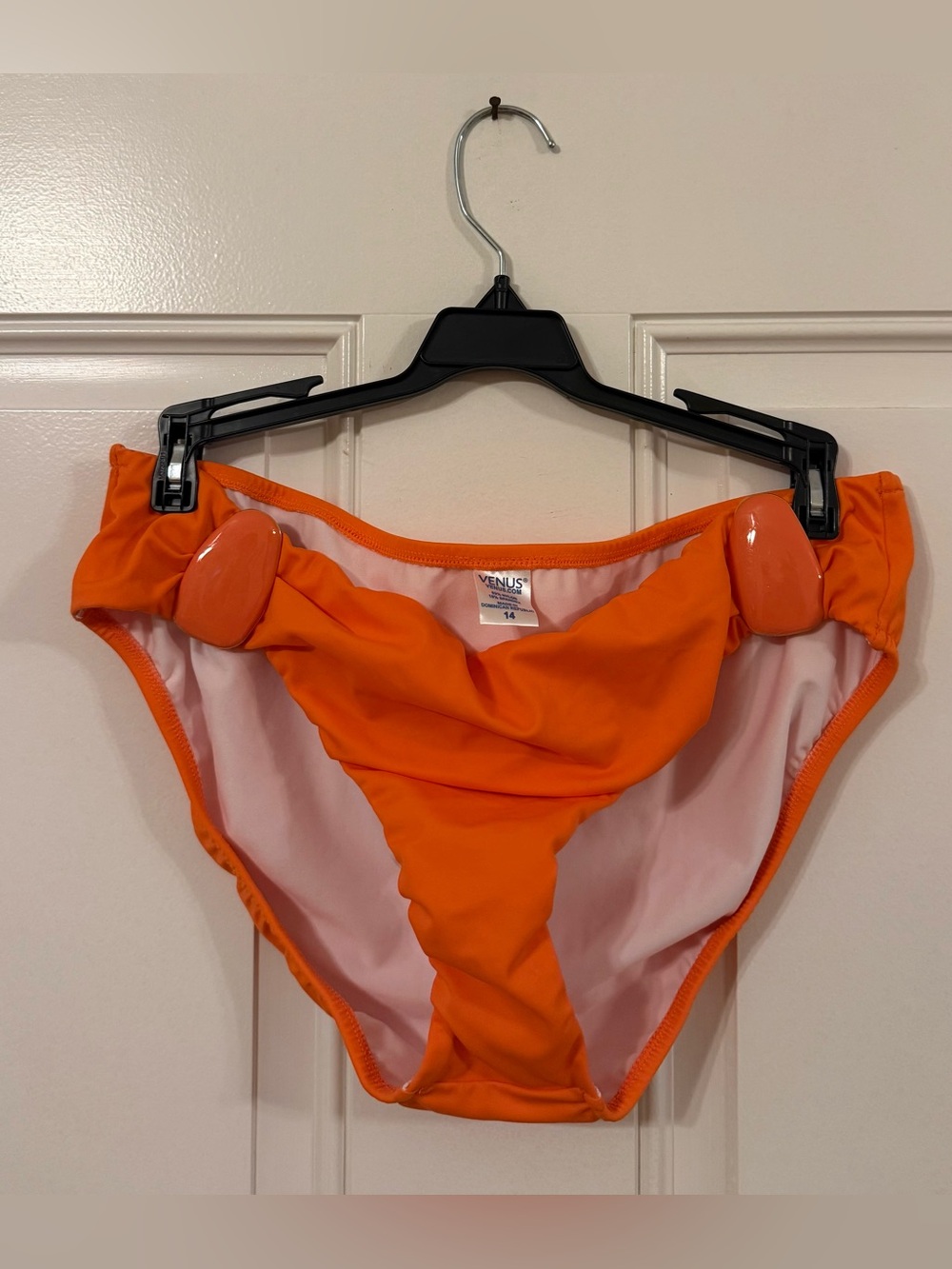 VENUS Orange Bikini Bottom with Decorative Tabs